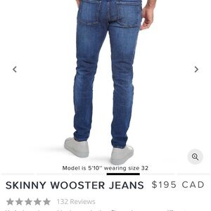 Mott & Bow Men's Skinny Wooster Jeans in Dark Blue